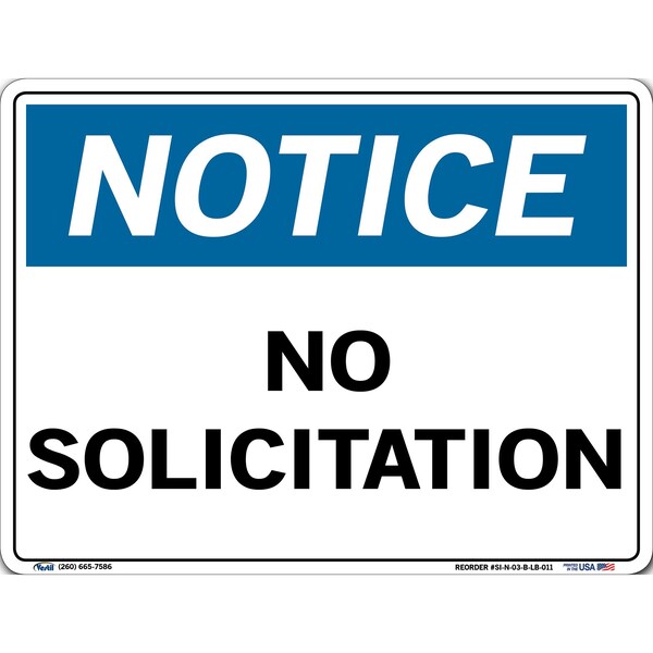 Vinyl Label Sign, 9-1/2" Height, 12-1/2" Width, Vinyl Label, Rectangle, English